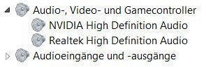 Audio, Video und Gamecontroller