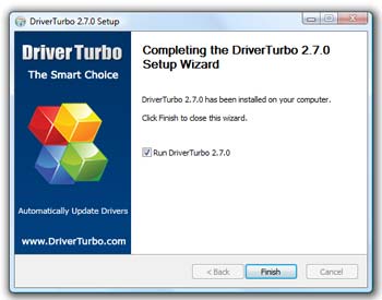 Finish Installation Finish Installation Driver Turbo