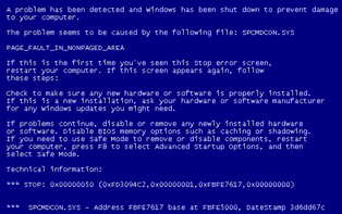 Blue Screen of Death