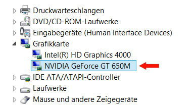 Windows7 Grafikarte
