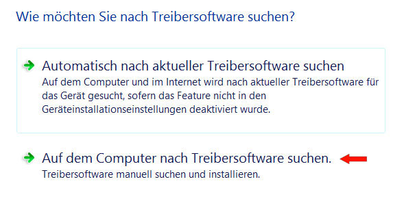 Treibersoftware suchen