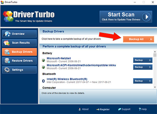 Treiber Backup Driver Turbo
