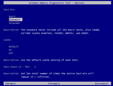 Windows Memory Diagnostic Tool